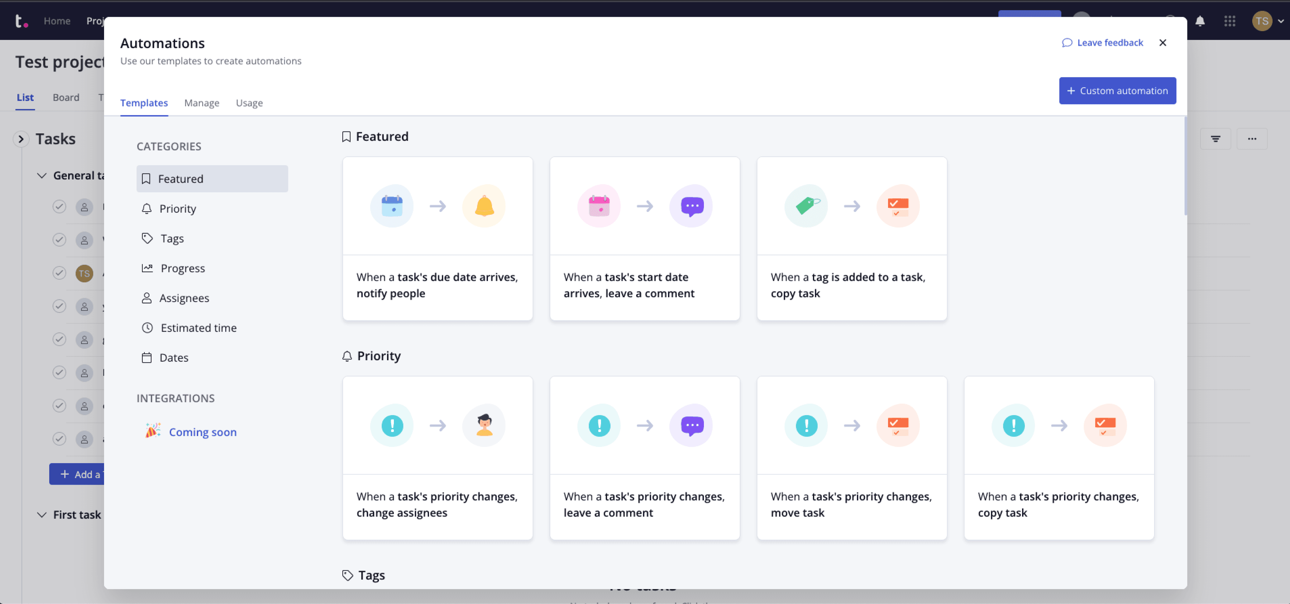 Automation templates gallery